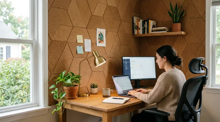 Acoustic Cork Wall Design Ideas for Home Office