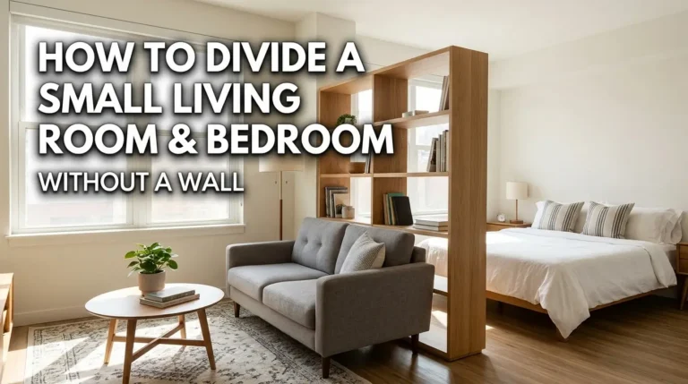 How to Divide a Small Living Room and Bedroom Without a Wall