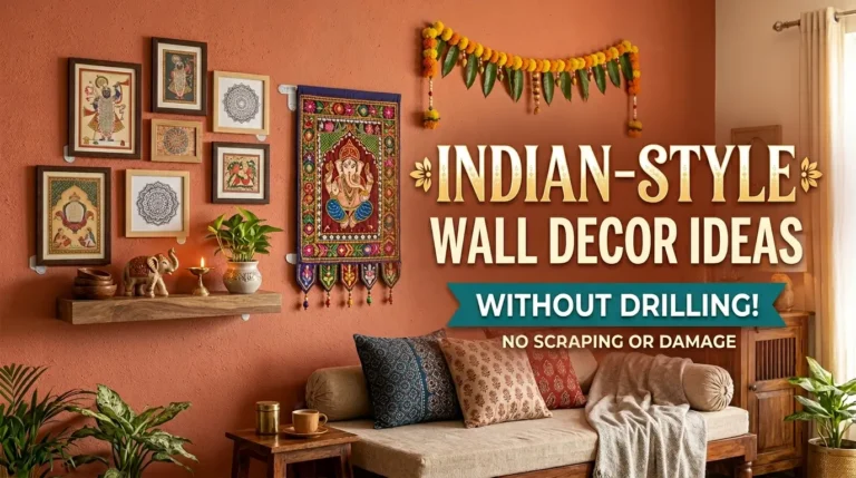 Indian-Style Wall Decor Ideas Without Drilling