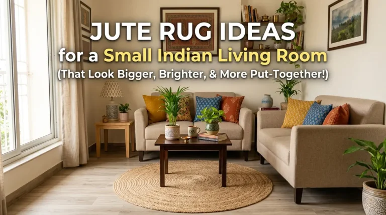 Jute Rug Ideas for a Small Indian Living Room (That Look Bigger, Brighter, and More Put-Together)