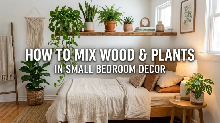 How to Mix Wood and Plants in Small Bedroom Decor